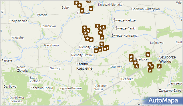 mapa Skłody-Stachy, Skłody-Stachy na mapie Targeo