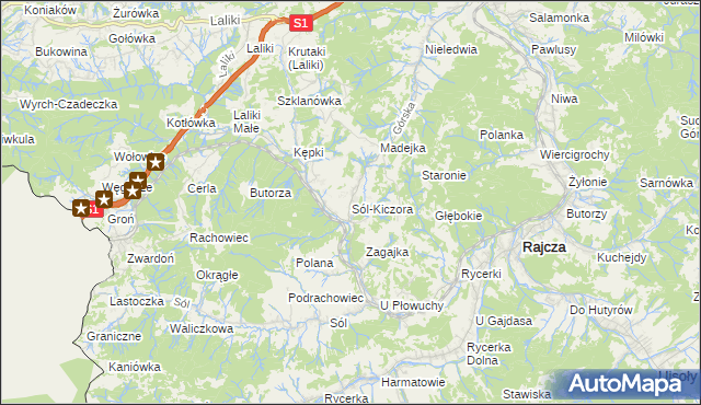 mapa Sól-Kiczora, Sól-Kiczora na mapie Targeo