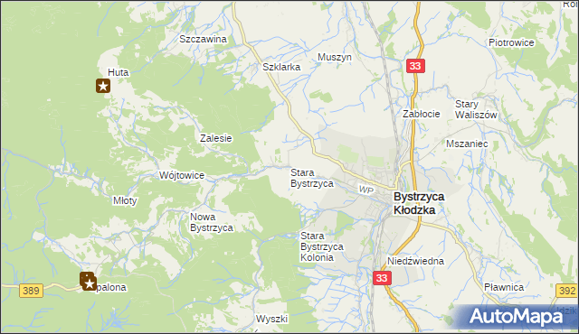 mapa Stara Bystrzyca, Stara Bystrzyca na mapie Targeo
