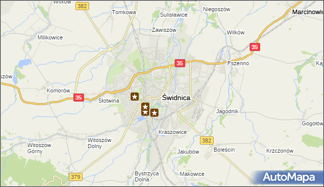 mapa Świdnicy, Świdnica na mapie Targeo