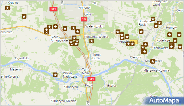 mapa Turna Duża, Turna Duża na mapie Targeo