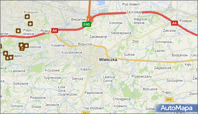 mapa Wieliczka, Wieliczka na mapie Targeo