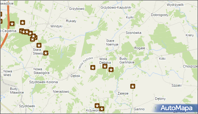 mapa Wola Dębska, Wola Dębska na mapie Targeo