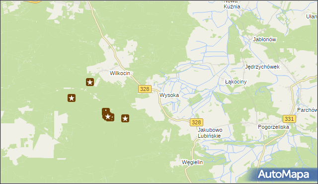 mapa Wysoka gmina Przemków, Wysoka gmina Przemków na mapie Targeo