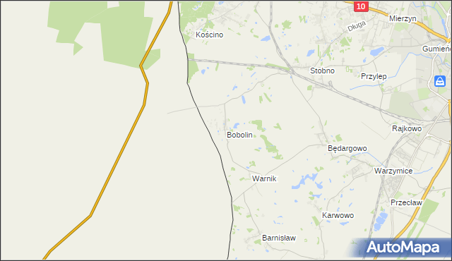 mapa Bobolin gmina Kołbaskowo, Bobolin gmina Kołbaskowo na mapie Targeo