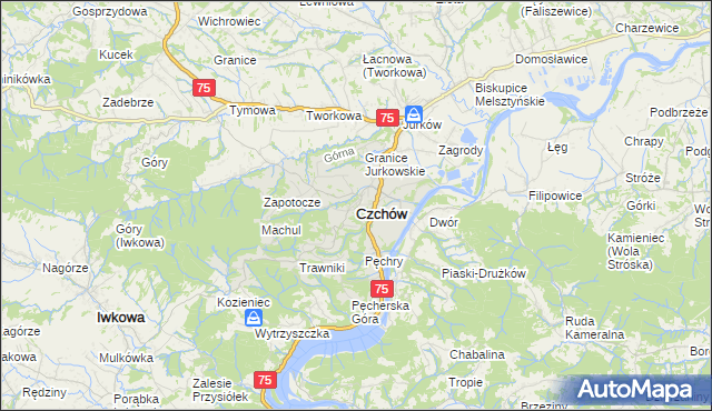 mapa Czchów, Czchów na mapie Targeo