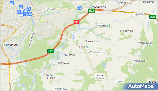 mapa Głobino, Głobino na mapie Targeo