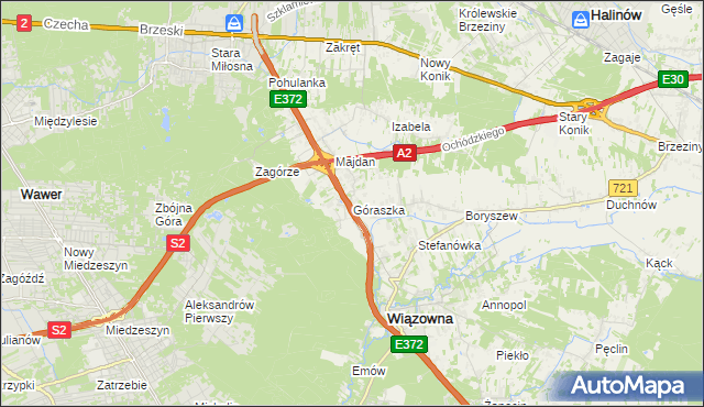 mapa Góraszka, Góraszka na mapie Targeo