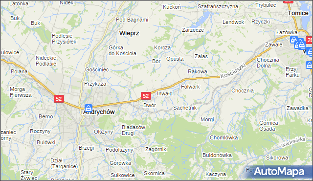 mapa Inwałd, Inwałd na mapie Targeo