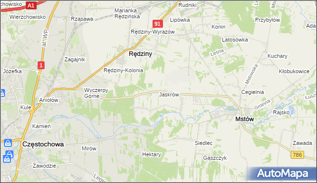 mapa Jaskrów, Jaskrów na mapie Targeo