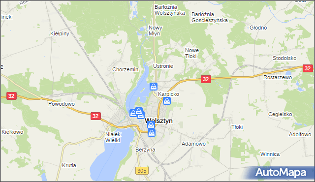 mapa Karpicko, Karpicko na mapie Targeo