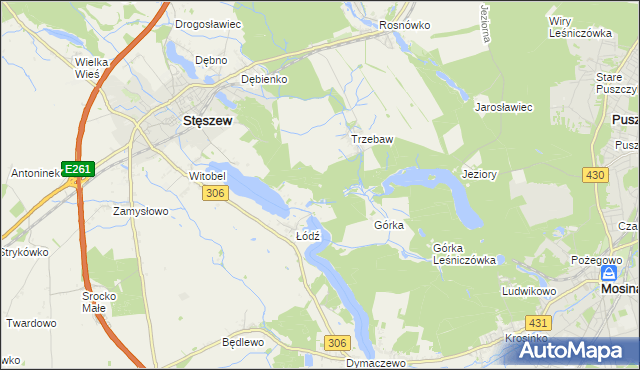 mapa Łódź Leśniczówka, Łódź Leśniczówka na mapie Targeo