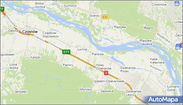 mapa Pieńków, Pieńków na mapie Targeo