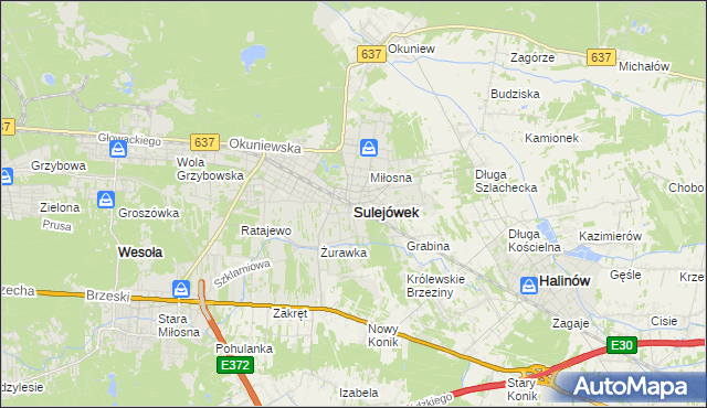 mapa Sulejówek, Sulejówek na mapie Targeo
