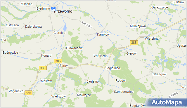 mapa Wieliczna gmina Przeworno, Wieliczna gmina Przeworno na mapie Targeo