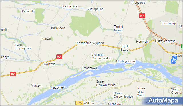 mapa Wygoda Smoszewska, Wygoda Smoszewska na mapie Targeo