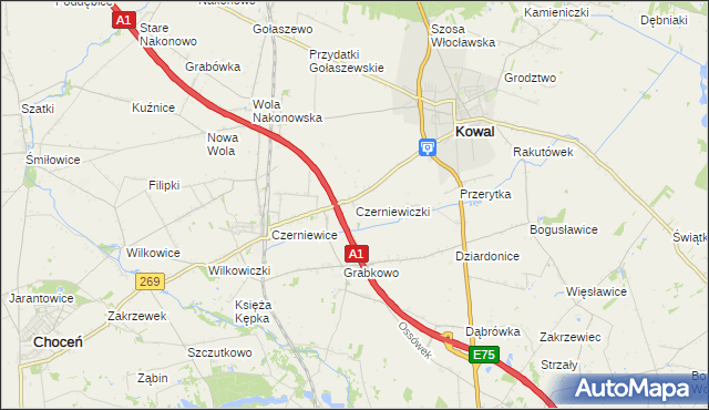 mapa Czerniewiczki, Czerniewiczki na mapie Targeo