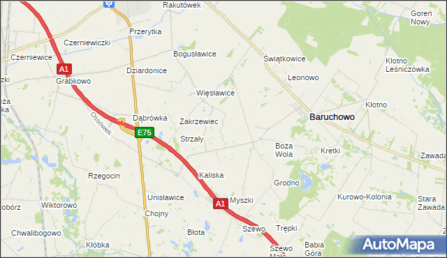 mapa Dobrzelewice, Dobrzelewice na mapie Targeo