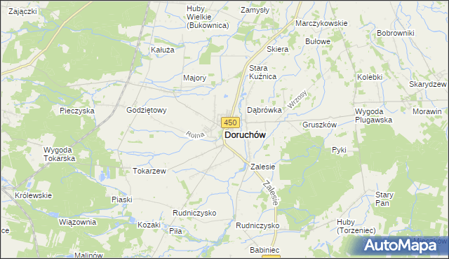 mapa Doruchów, Doruchów na mapie Targeo