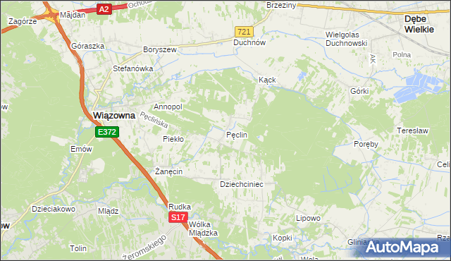 mapa Pęclin, Pęclin na mapie Targeo
