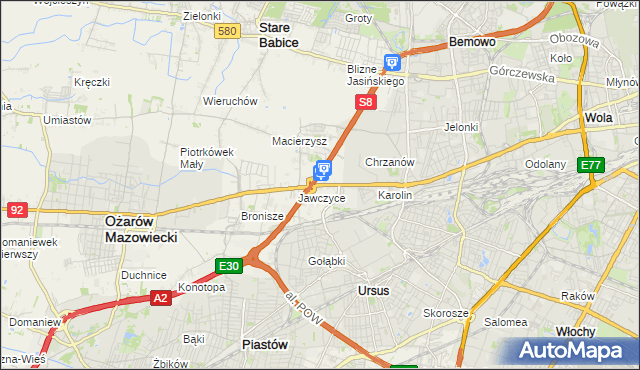 mapa Mory gmina Ożarów Mazowiecki, Mory gmina Ożarów Mazowiecki na mapie Targeo