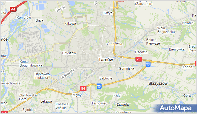 mapa Tarnów, Tarnów na mapie Targeo