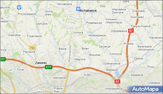 mapa Boleń, Boleń na mapie Targeo