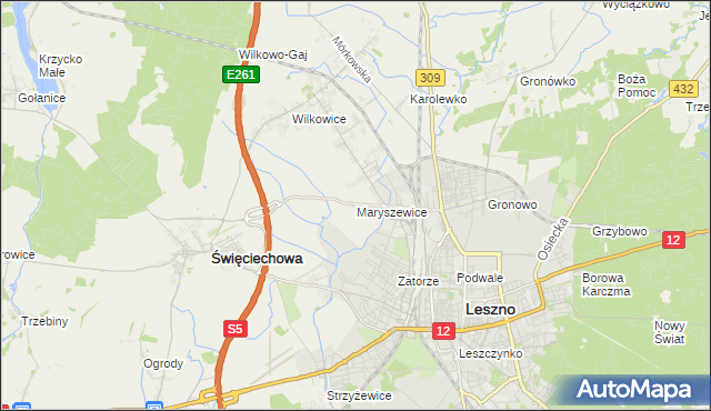 mapa Maryszewice, Maryszewice na mapie Targeo