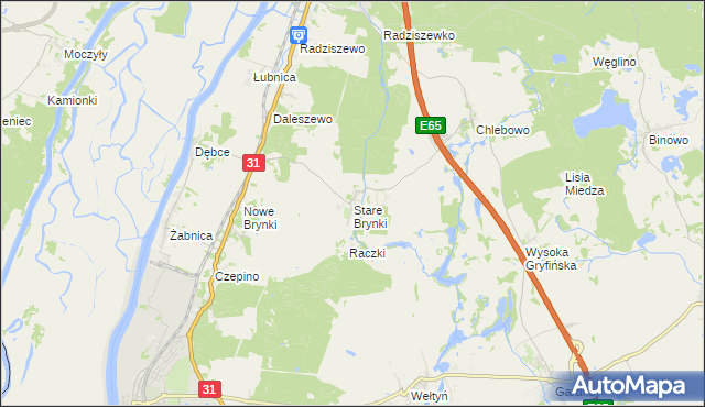 mapa Stare Brynki, Stare Brynki na mapie Targeo