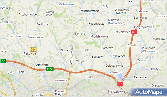 mapa Boleń, Boleń na mapie Targeo