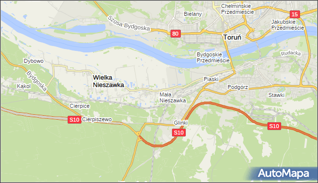 mapa Mała Nieszawka, Mała Nieszawka na mapie Targeo