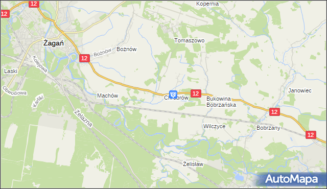mapa Chrobrów, Chrobrów na mapie Targeo