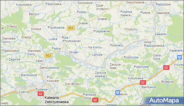 mapa Leńcze, Leńcze na mapie Targeo