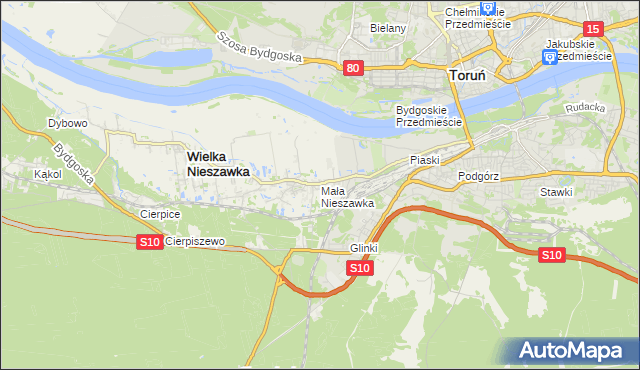 mapa Mała Nieszawka, Mała Nieszawka na mapie Targeo