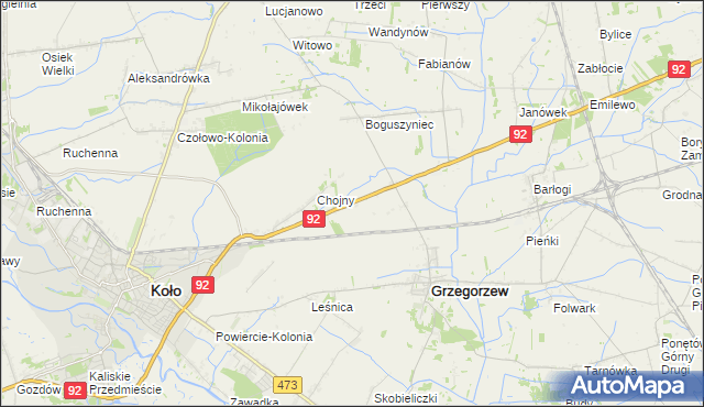 mapa Autostrada, Autostrada na mapie Targeo