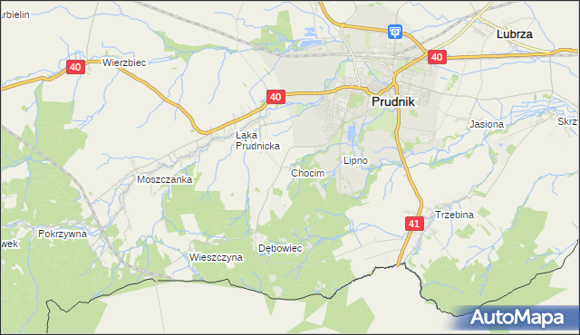 mapa Chocim gmina Prudnik, Chocim gmina Prudnik na mapie Targeo