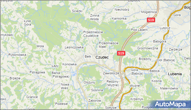 mapa Czudec, Czudec na mapie Targeo