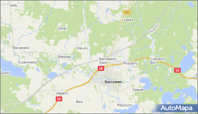 mapa Barczewski Dwór, Barczewski Dwór na mapie Targeo