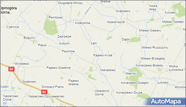 mapa Pajewo-Króle, Pajewo-Króle na mapie Targeo