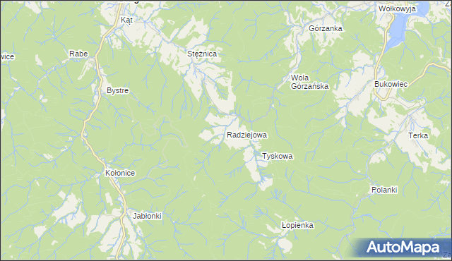 mapa Radziejowa, Radziejowa na mapie Targeo