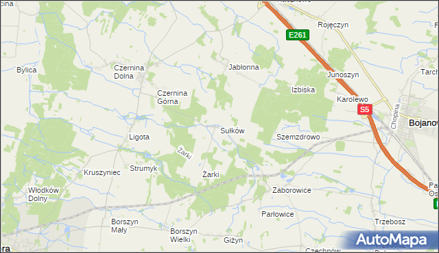 mapa Sułków gmina Góra, Sułków gmina Góra na mapie Targeo