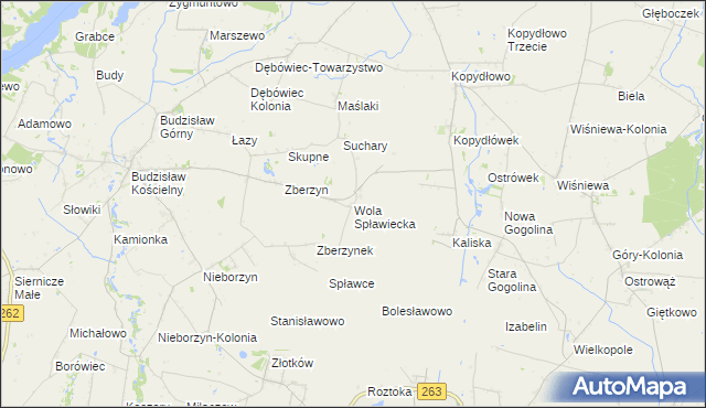 mapa Wola Spławiecka, Wola Spławiecka na mapie Targeo