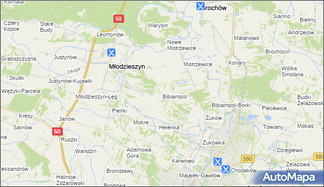 mapa Bibiampol, Bibiampol na mapie Targeo