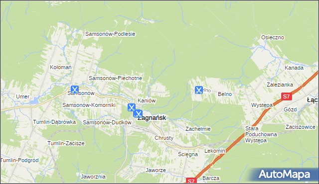 mapa Borowa Góra gmina Zagnańsk, Borowa Góra gmina Zagnańsk na mapie Targeo
