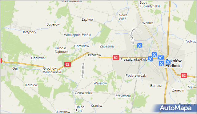 mapa Brzozów-Kolonia, Brzozów-Kolonia na mapie Targeo