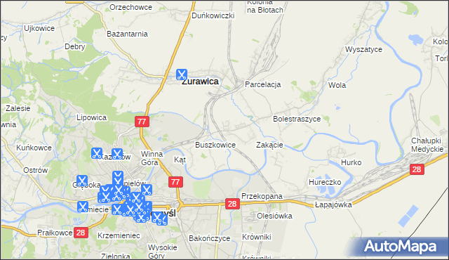 mapa Buszkowiczki, Buszkowiczki na mapie Targeo