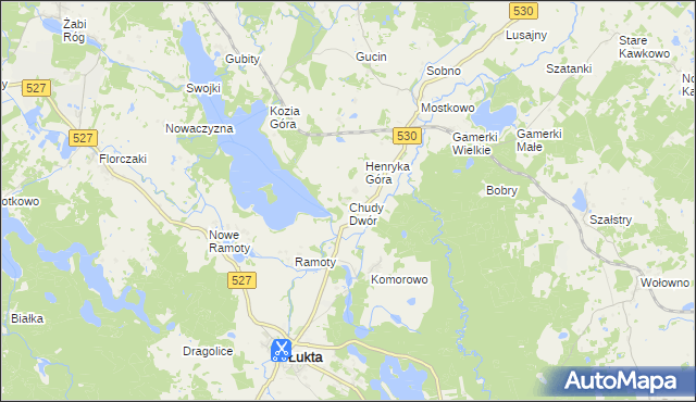 mapa Chudy Dwór, Chudy Dwór na mapie Targeo