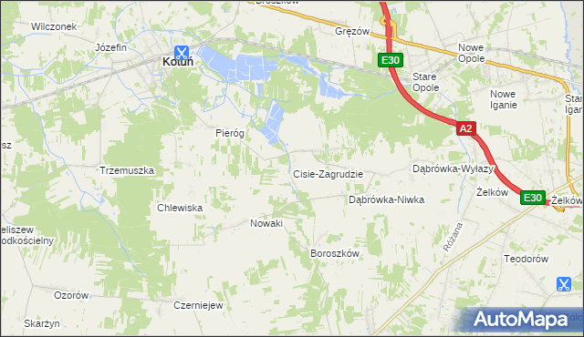 mapa Cisie-Zagrudzie, Cisie-Zagrudzie na mapie Targeo