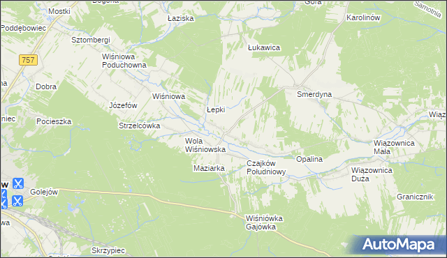 mapa Czajków Północny, Czajków Północny na mapie Targeo
