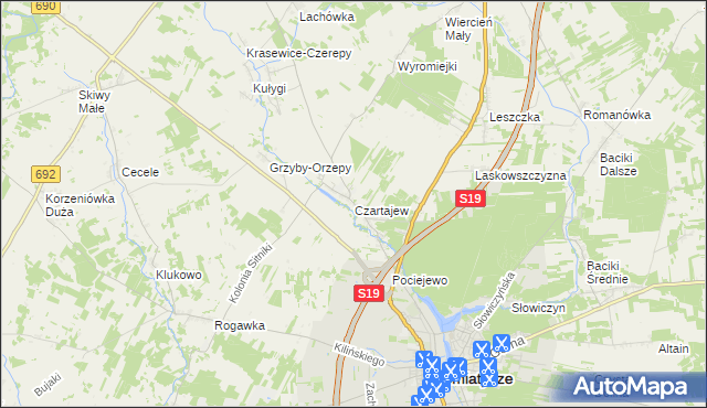 mapa Czartajew, Czartajew na mapie Targeo